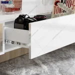 نمای کناری کشو از میز ارایش دیواری و مدرن داروین