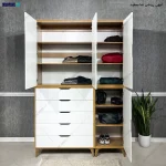 نمای درب های باز کمد یونا طراحی شده در گامی نو