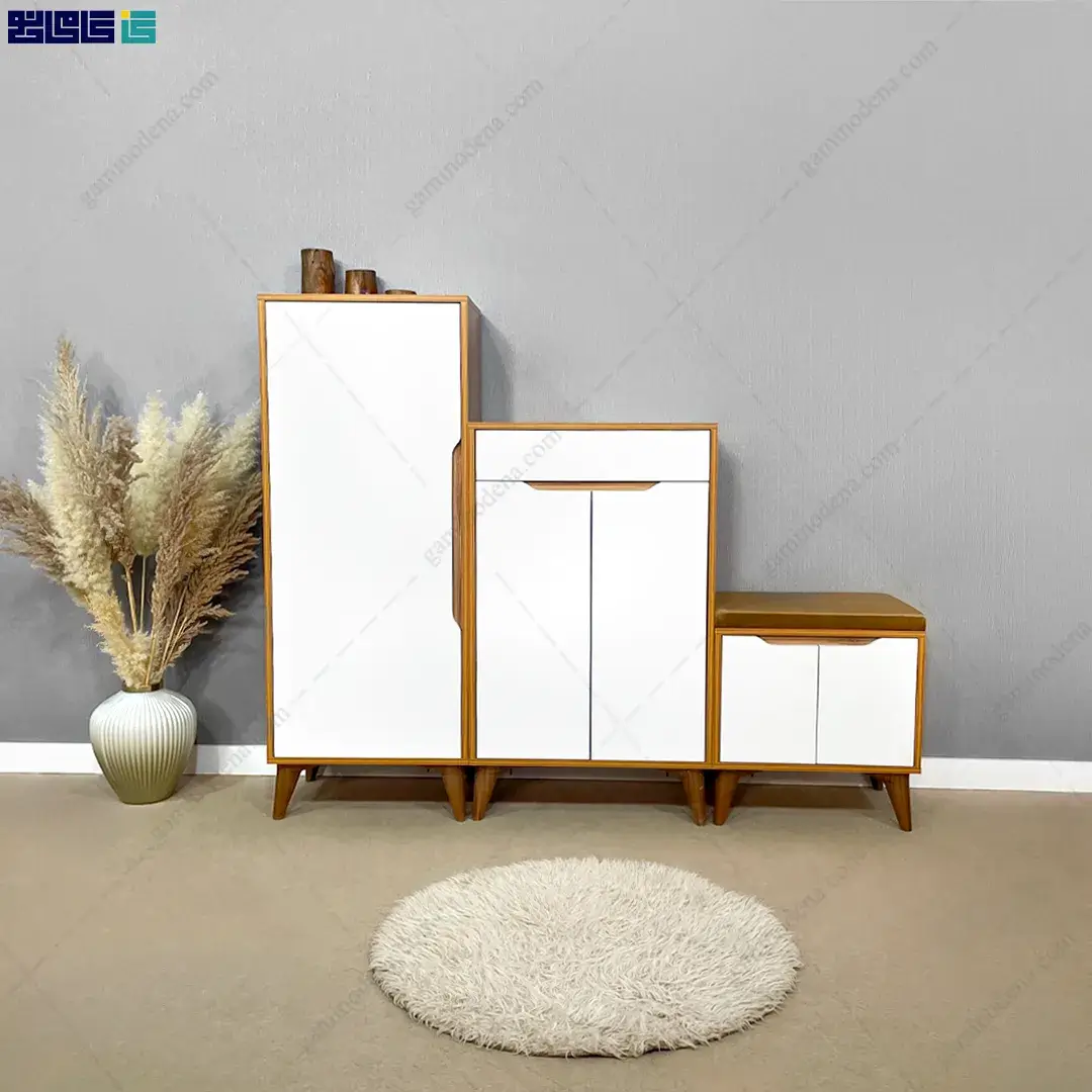 جاکفشی همراه با نشیمن سه تیکه جاکفشی همراه با نشیمن سه تیکه