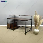 خرید نمای کلی میزتحریر چوب و فلز دیاموند